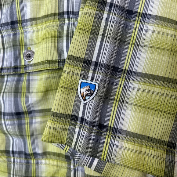Kuhl Eluxer green plaid button down shirt short sleeve Size - Medium - Picture 4 of 7